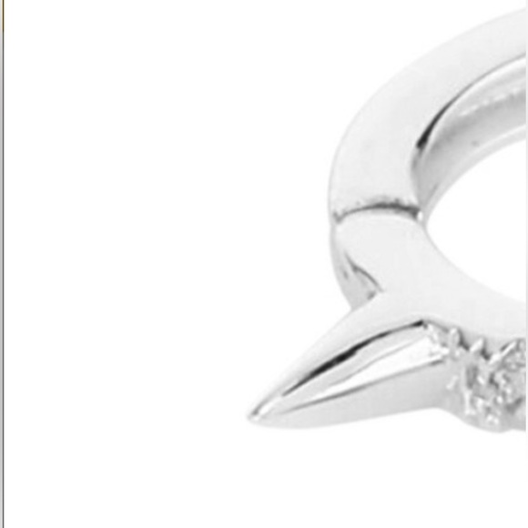 Liars & Lovers Crystal Spike Hoop Earrings NWT Silvertone - Picture 5 of 6